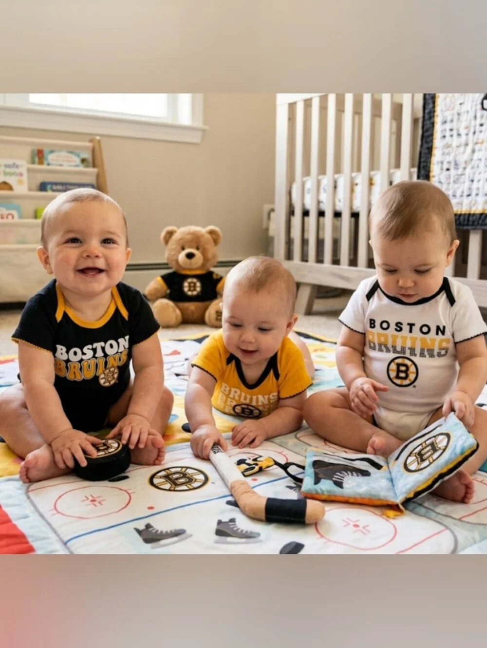 Boston Bruins 3-Piece Baby Onesies NWT 12 Months